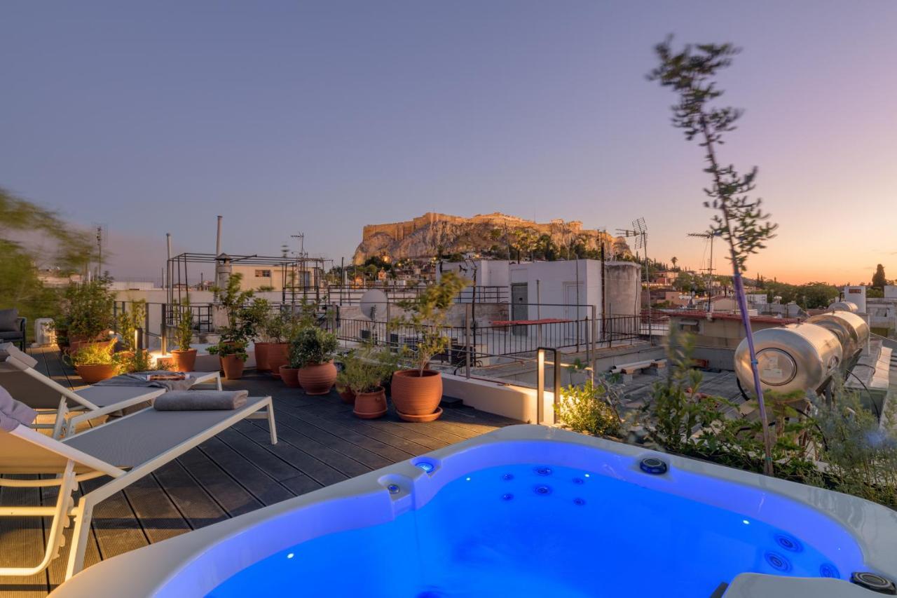 אתונה Meno Suite With Private Terrace - Jaccuzzi, Acropolis View מראה חיצוני תמונה