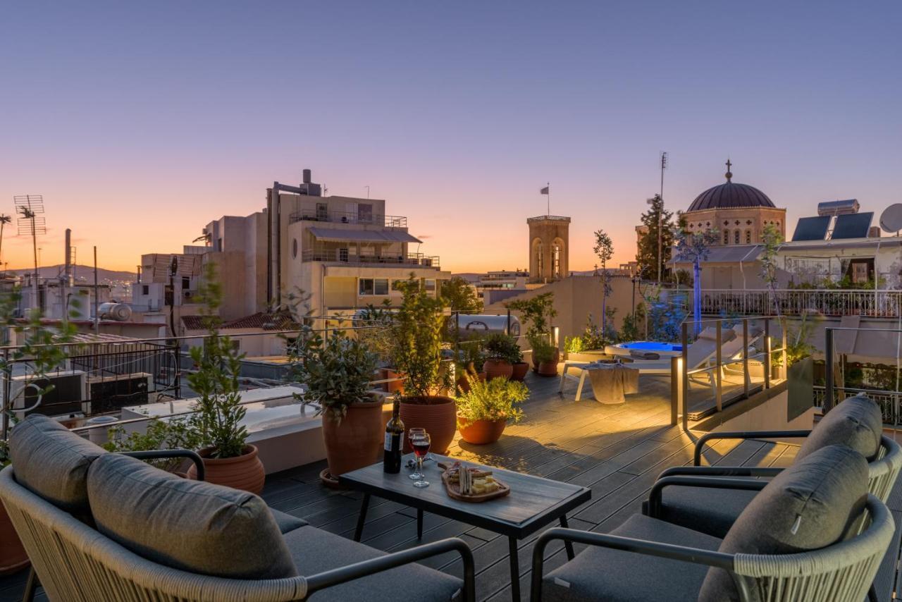 אתונה Meno Suite With Private Terrace - Jaccuzzi, Acropolis View מראה חיצוני תמונה