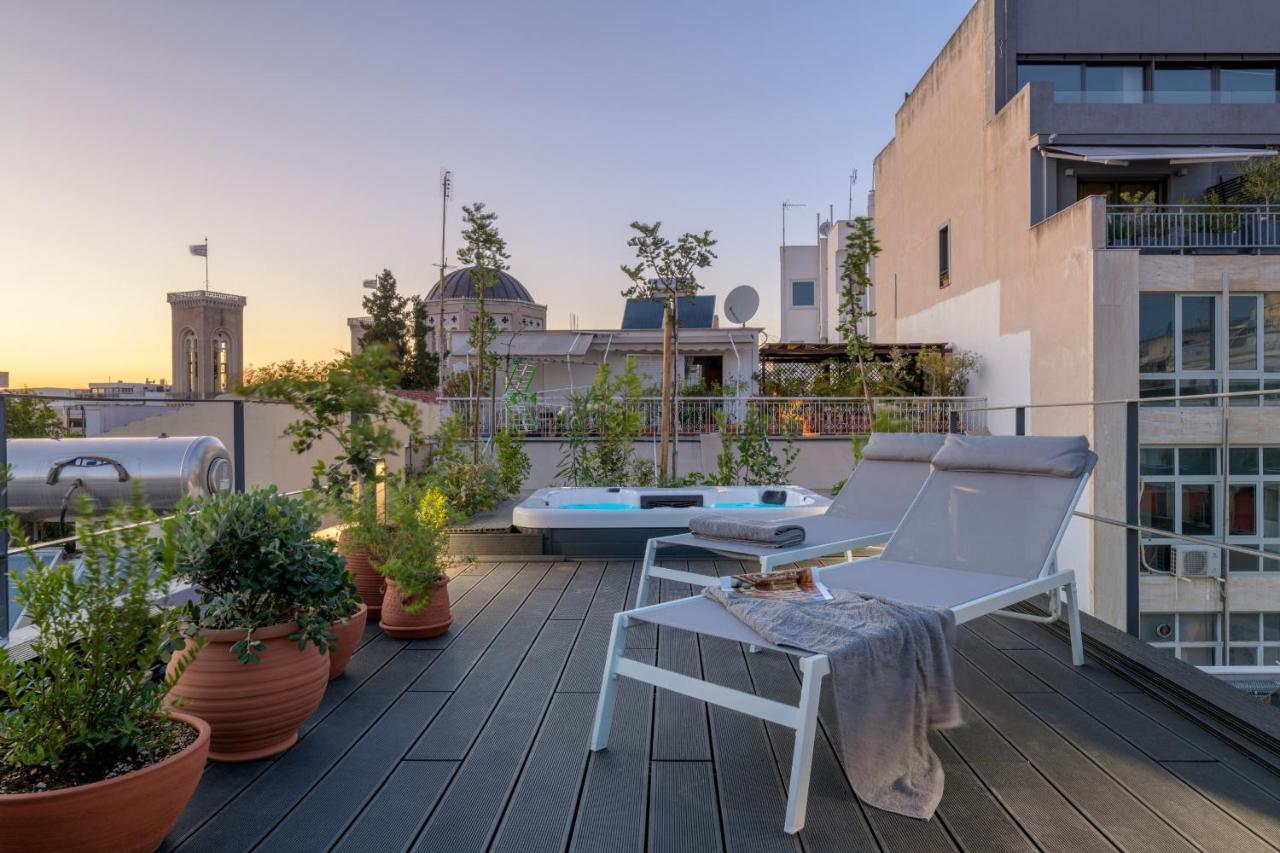 אתונה Meno Suite With Private Terrace - Jaccuzzi, Acropolis View מראה חיצוני תמונה